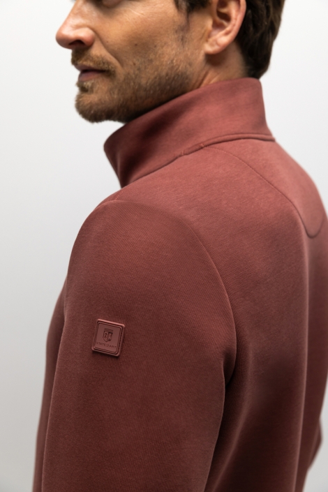 State of Art bordeaux heren sweater | Close up