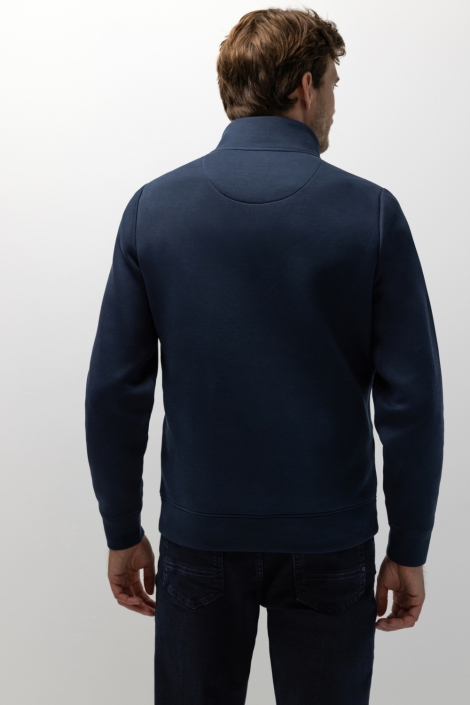 State of Art blauwe heren sweater | Model achteraanzicht