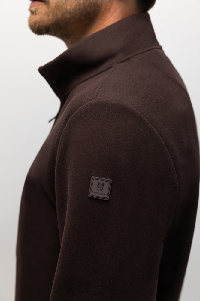 State of Art bruine heren sweater | Close up