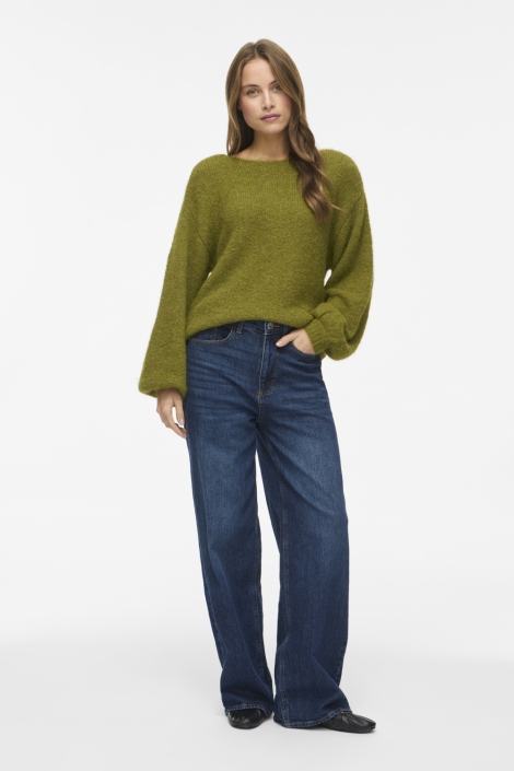 Vila groene dames trui | Model