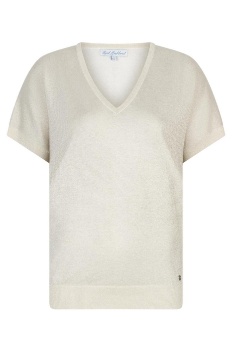 Red Button zilveren dames t-shirt | Vooraanzicht