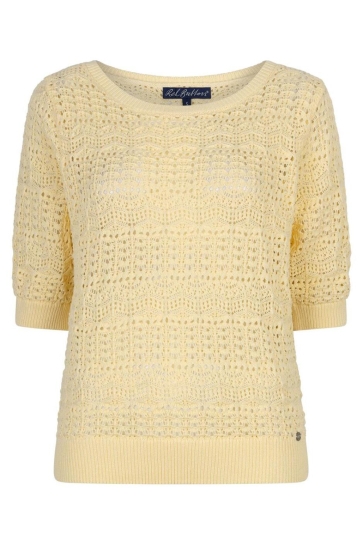 Red Button Trui SWEET AJOUR SRB4895 ButterYellow