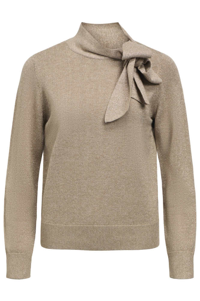 Object taupe dames trui | Vooraanzicht