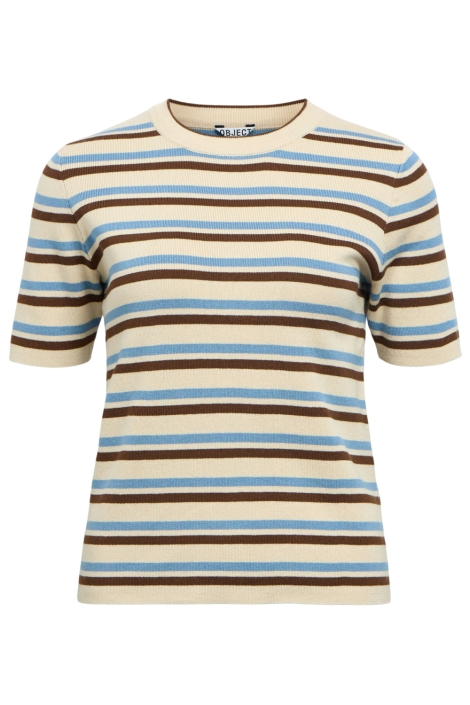 Object beige dames trui | Vooraanzicht