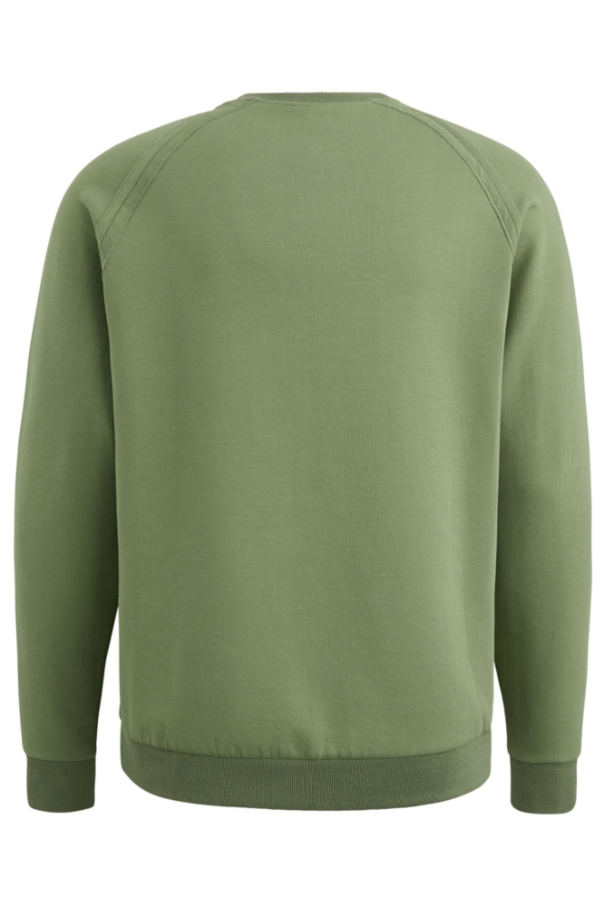 PME legend groene heren sweater | Achteraanzicht
