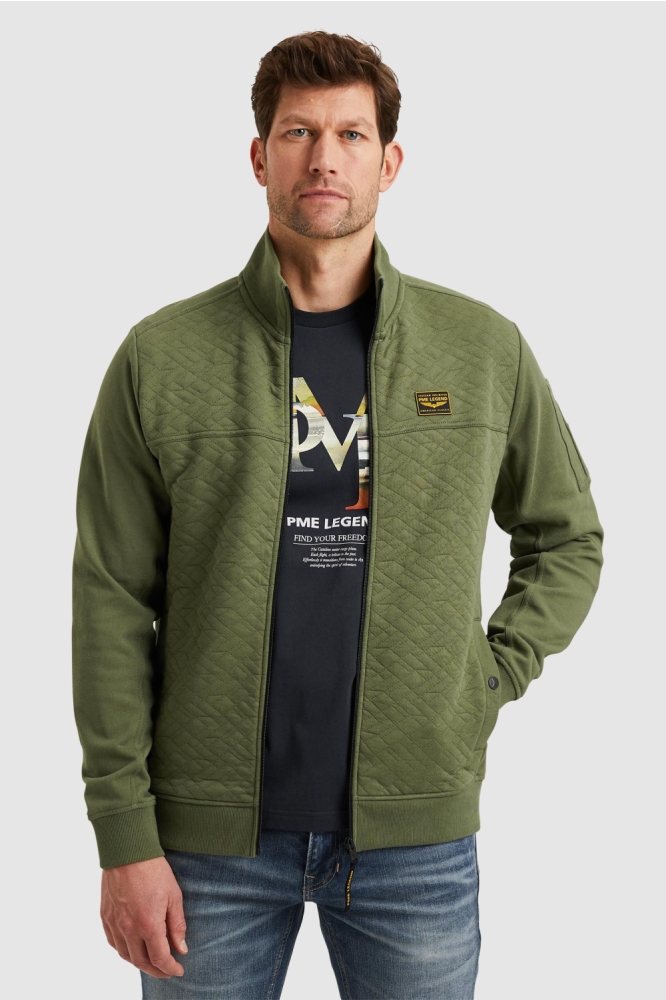 PME legend groene heren vest | Model vooraanzicht