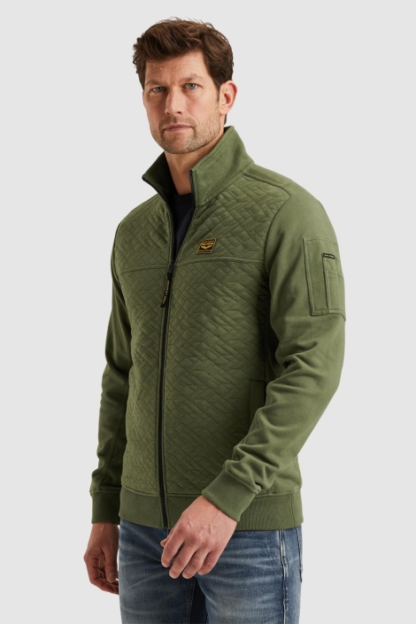 PME legend groene heren vest | Model zijaanzicht