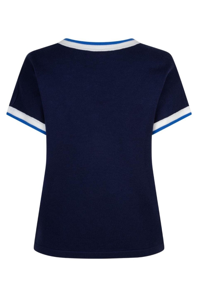 Red Button blauwe dames t-shirt | Achteraanzicht