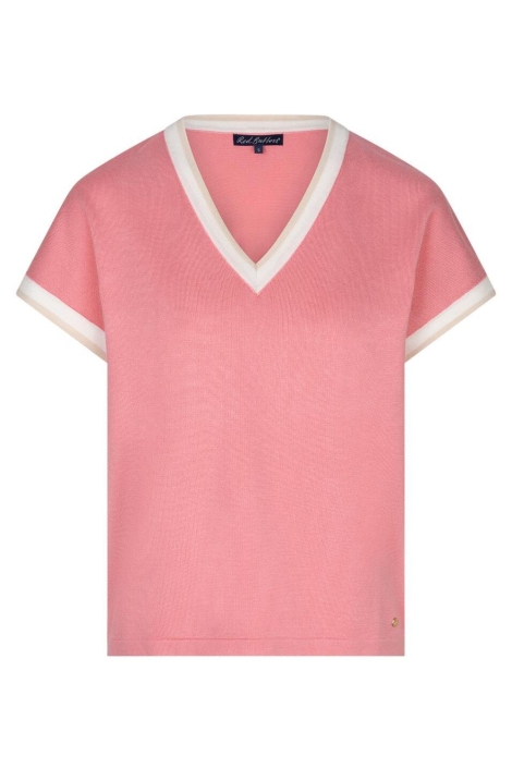 Red Button roze dames t-shirt | Vooraanzicht
