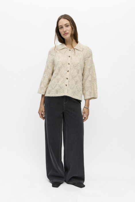 Object beige dames vest | Model