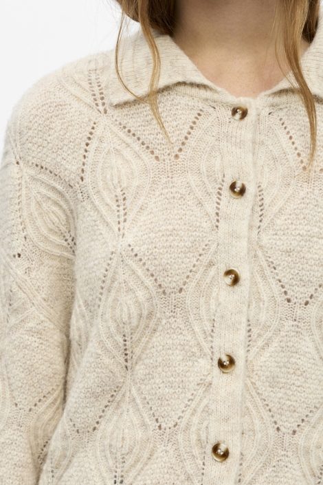 Object beige dames vest | Close up
