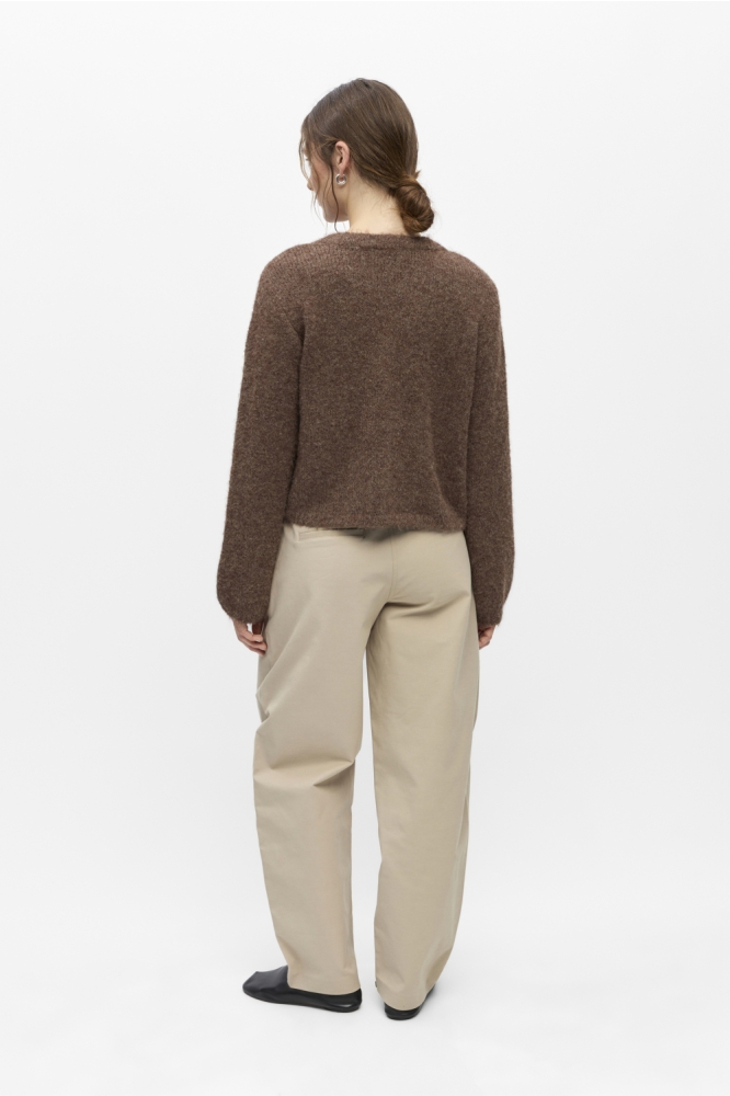 Object bruine dames vest | Model achteraanzicht