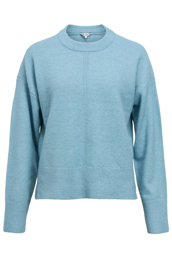 Object blauwe dames trui | Vooraanzicht