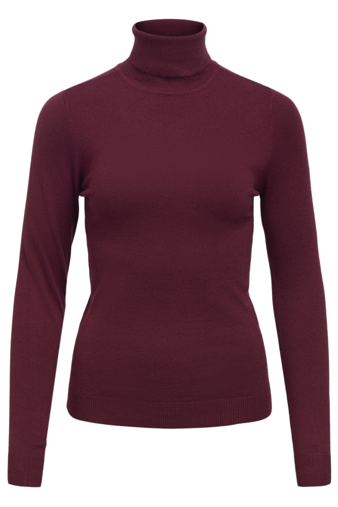 Object bordeaux dames trui | Vooraanzicht