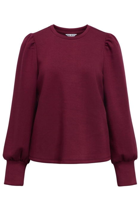 Object bordeaux dames sweater | Vooraanzicht