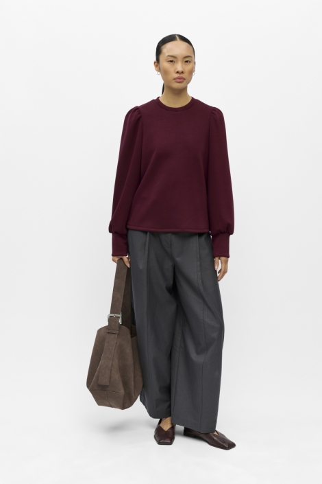 Object bordeaux dames sweater | Model