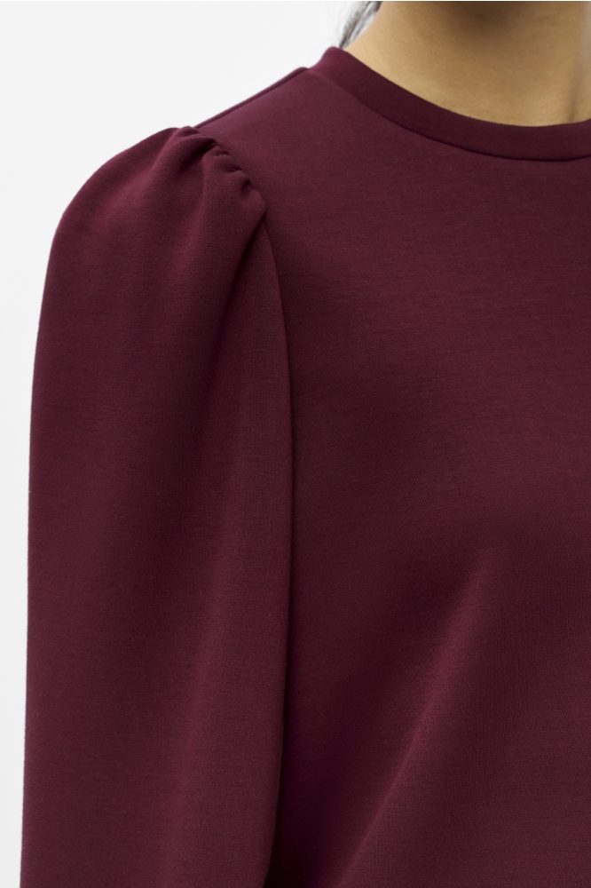 Object bordeaux dames sweater | Close up
