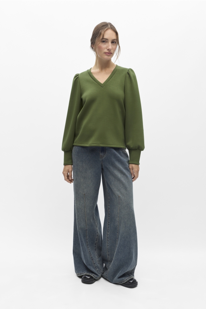 Object groene dames sweater | Model