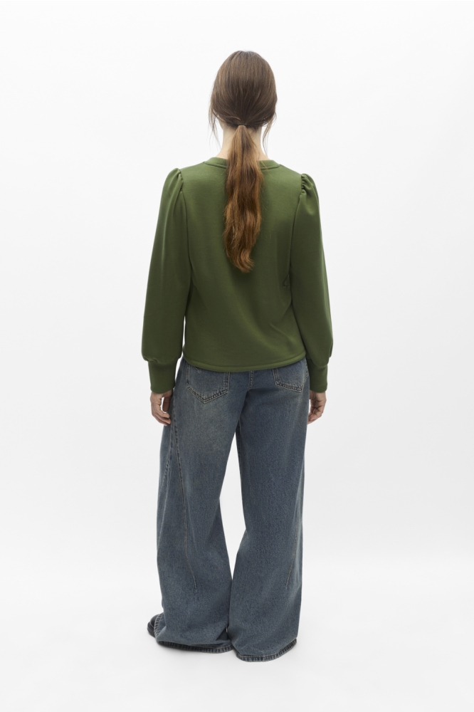 Object groene dames sweater | Model