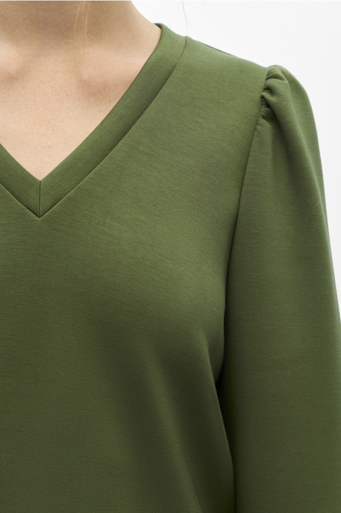 Object groene dames sweater | Close up