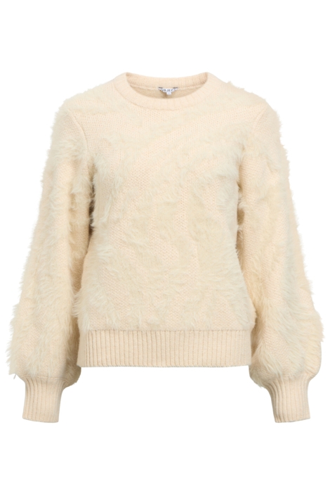 Object beige dames trui | Vooraanzicht