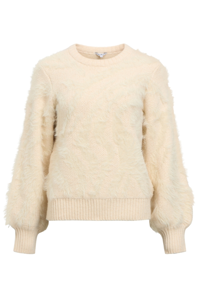 Object beige dames trui | Vooraanzicht