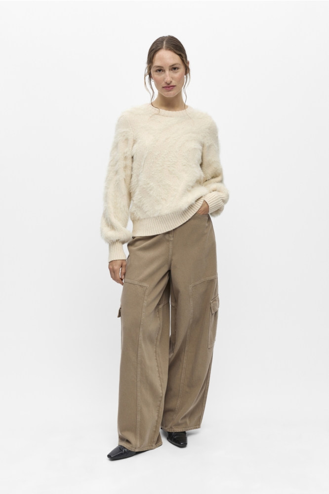 Object beige dames trui | Model