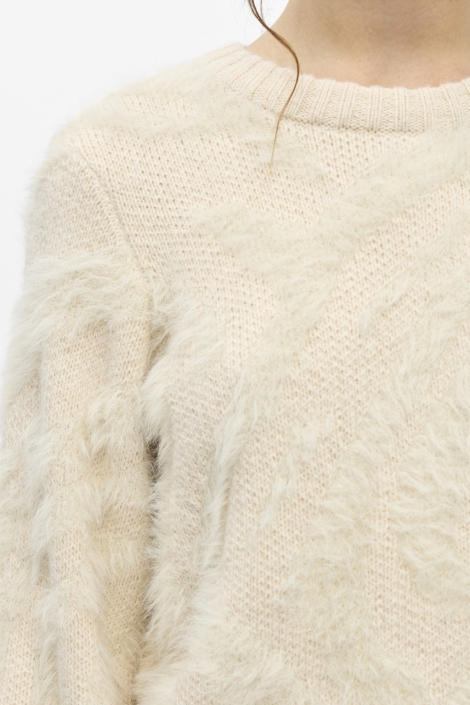 Object beige dames trui | Close up