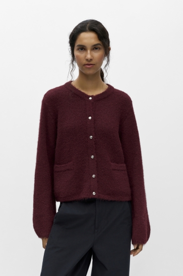 Object objsaggia re l/s knit cardigan noos Bordeaux