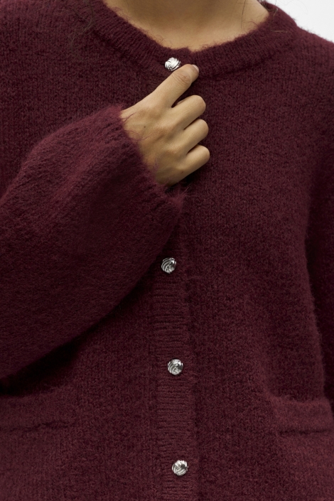 Object bordeaux dames vest | Close up