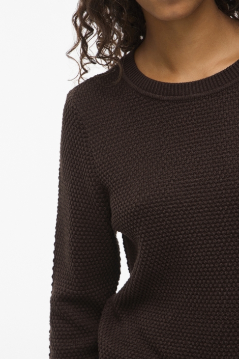 Vila bruine dames trui | Close up