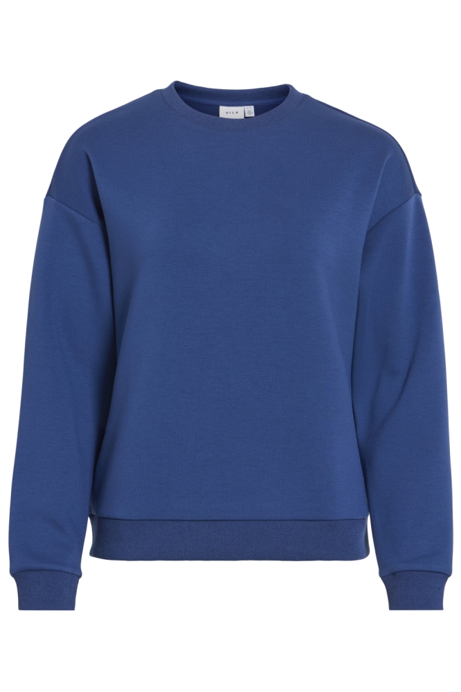 Vila blauwe dames sweater | Vooraanzicht
