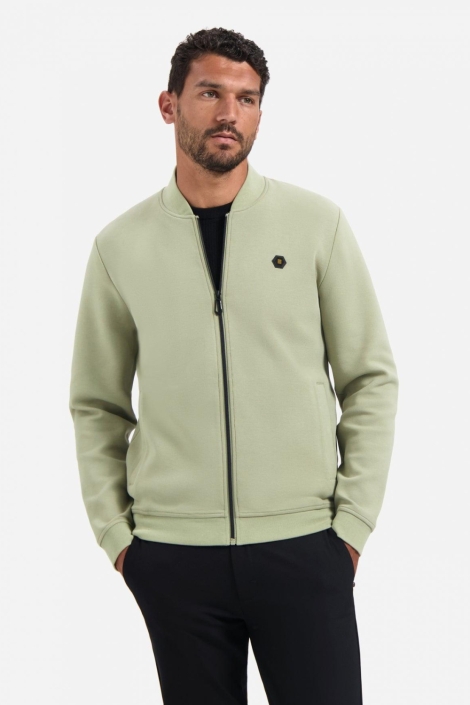 NO-EXCESS groene heren vest | Model vooraanzicht