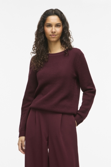 Vila Trui VIDALO O-NECK L/S KNIT TOP- NOOS 14082767 PORT ROYALE
