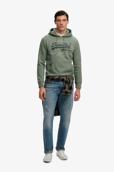Superdry groene heren sweater | Model