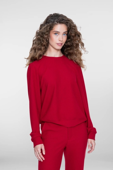 Geisha rode dames top | Model vooraanzicht