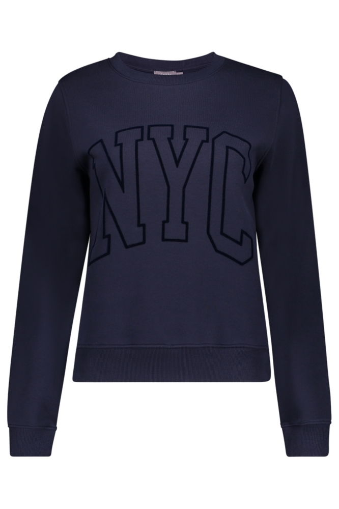 Geisha blauwe dames sweater | Vooraanzicht