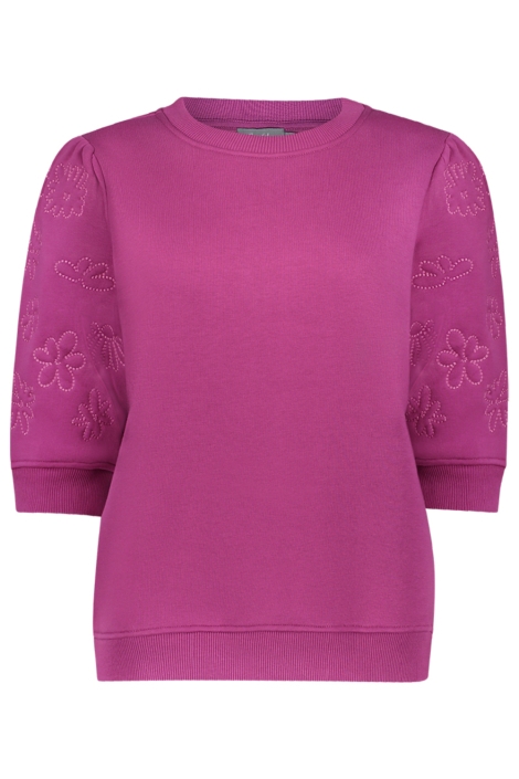 Geisha roze dames sweater | Vooraanzicht