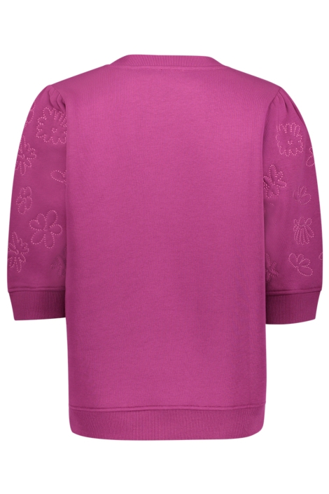 Geisha roze dames sweater | Achteraanzicht