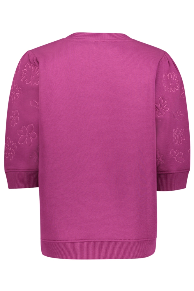 Geisha roze dames sweater | Achteraanzicht