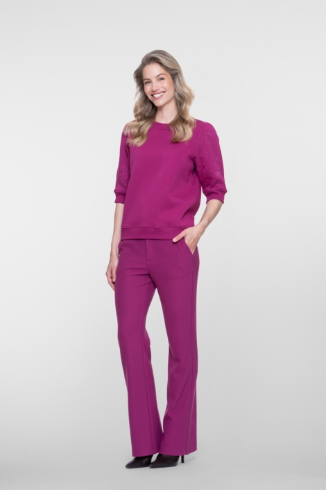 Geisha roze dames sweater | Model