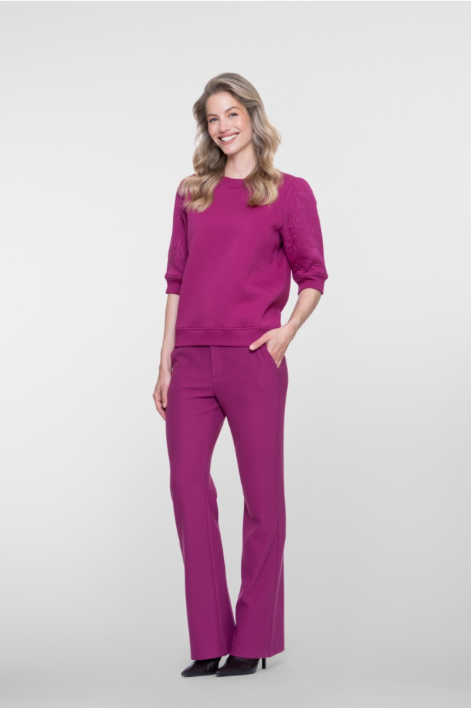 Geisha roze dames sweater | Model