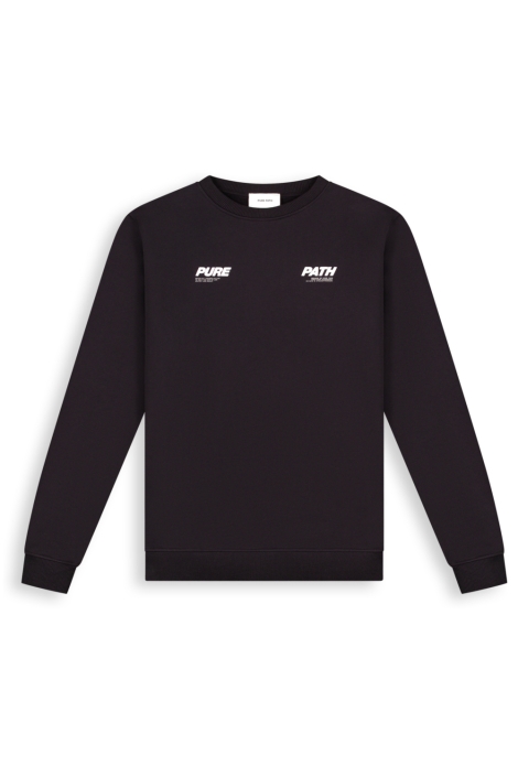 Pure Path bruine heren sweater | Vooraanzicht