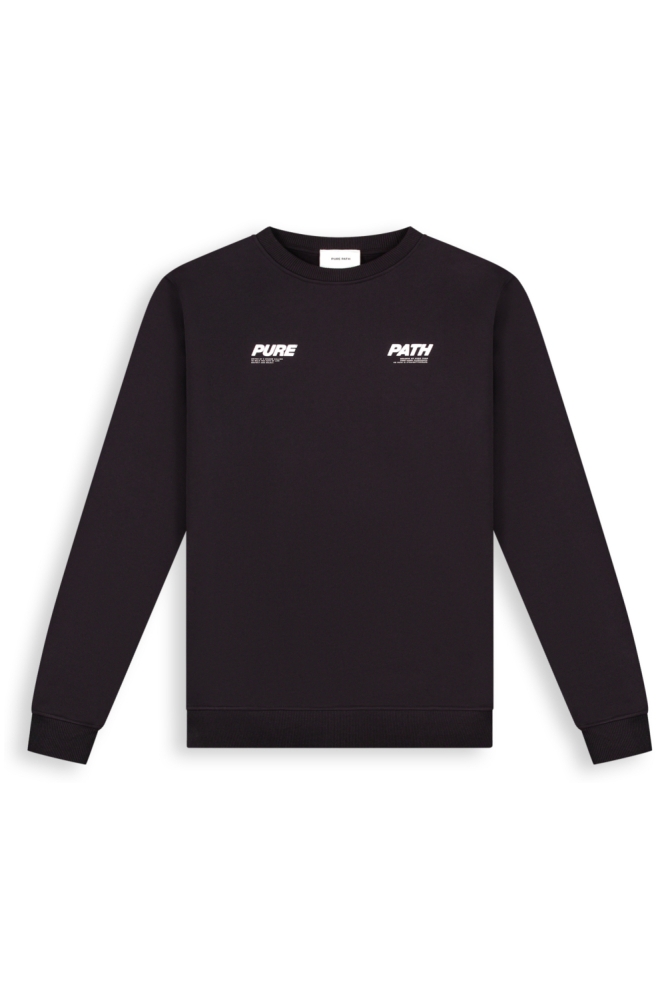 Pure Path bruine heren sweater | Vooraanzicht