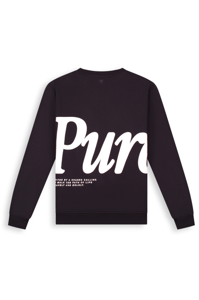 Pure Path bruine heren sweater | Achteraanzicht