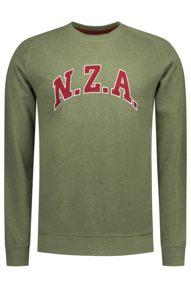 NZA groene heren sweater | Vooraanzicht
