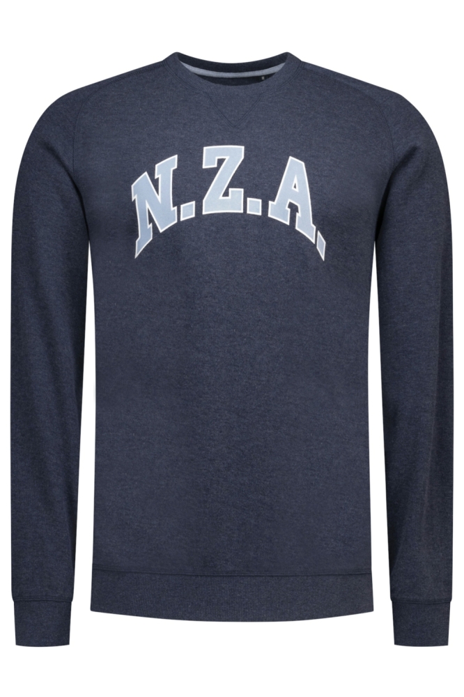 NZA blauwe heren sweater | Vooraanzicht