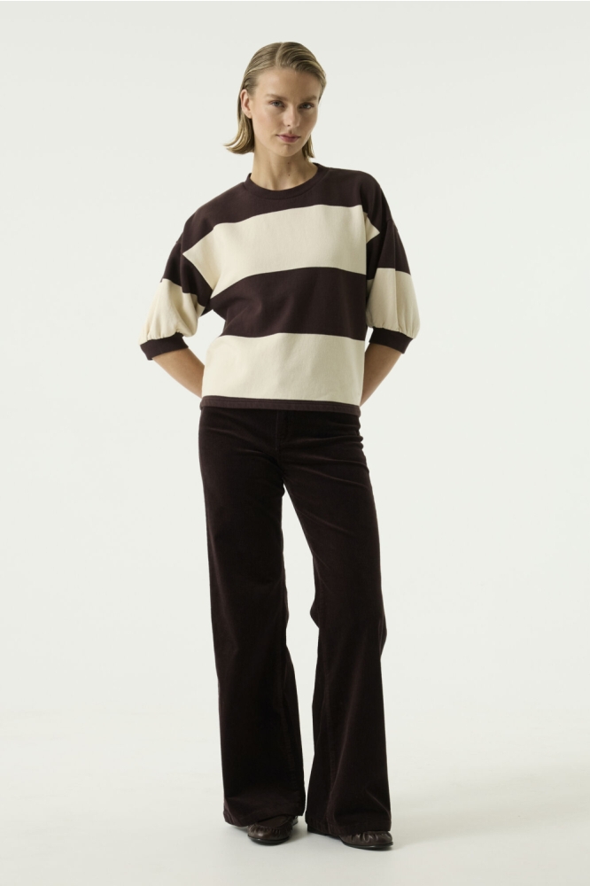Garcia bruine dames sweater | Model