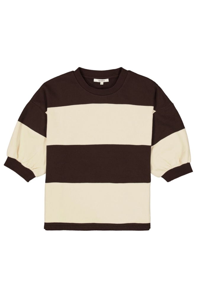 Garcia bruine dames sweater | Vooraanzicht