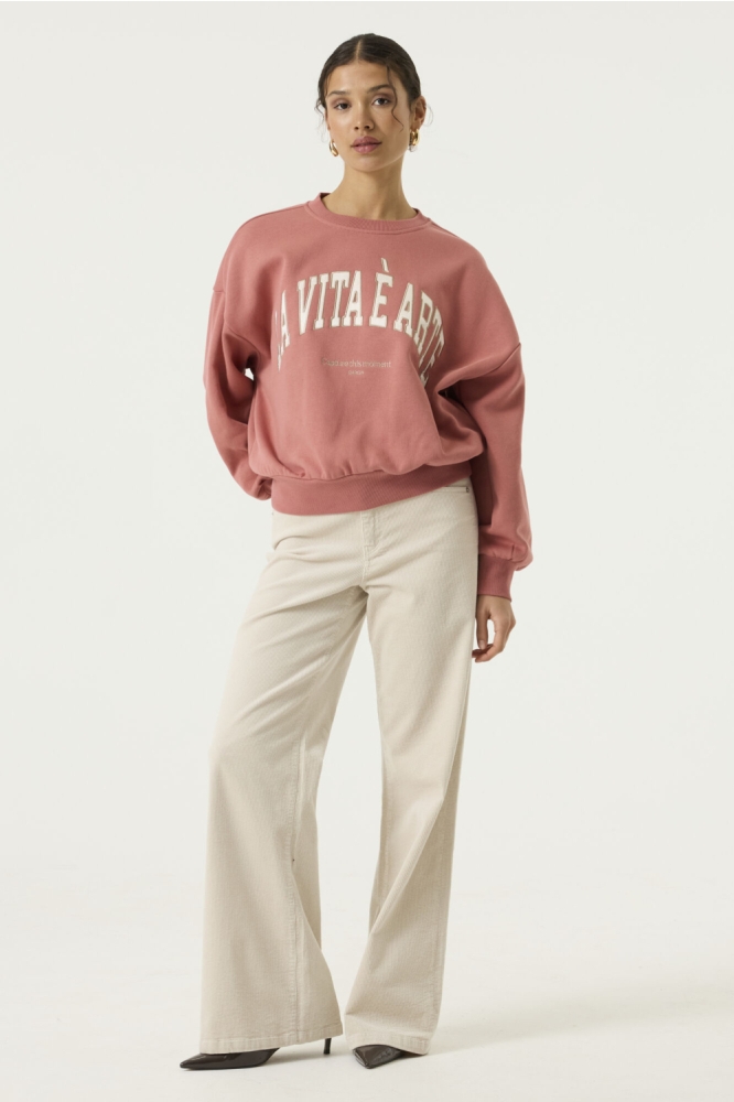 Garcia roze dames sweater | Model